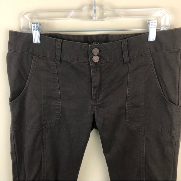 Prana Pants Womens 10 Espresso Brown Elena Cargo Low Rise Straight Leg Hiking - Picture 2 of 16